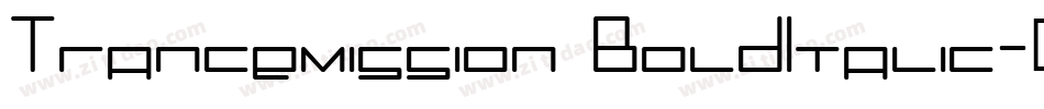 Trancemission BoldItalic字体转换